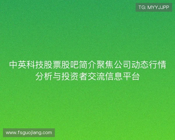 中英科技股票股吧简介聚焦公司动态行情分析与投资者交流信息平台